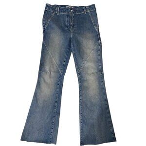 WE THE FREE Jeans Flare Leg Jeans Size 31" Grunge Look Raw Hem